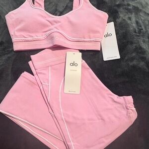 ALO Yoga Women's Pink Yoga Set